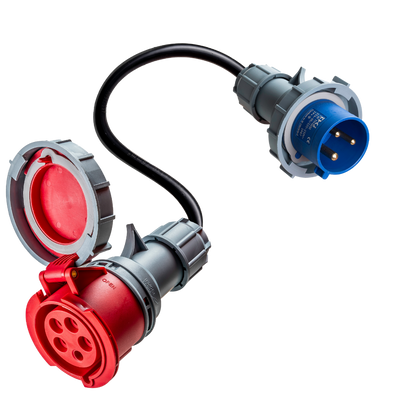 16A 5 pôles vers 32A 3 pôles adaptateur CEE