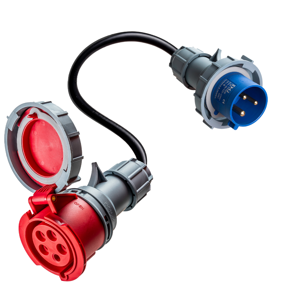 16A 5 pôles vers 32A 3 pôles adaptateur CEE