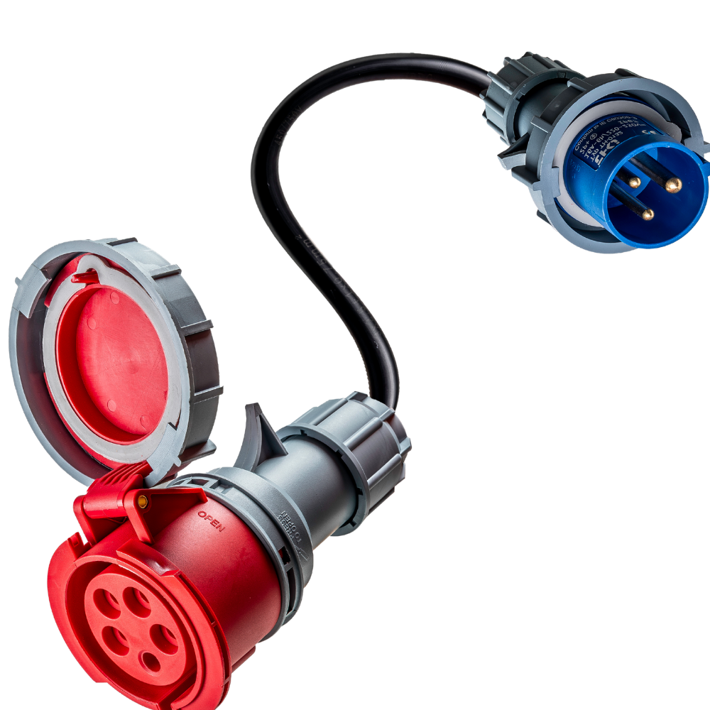 16A 5 pôles vers 16A 3 pôles adaptateur CEE