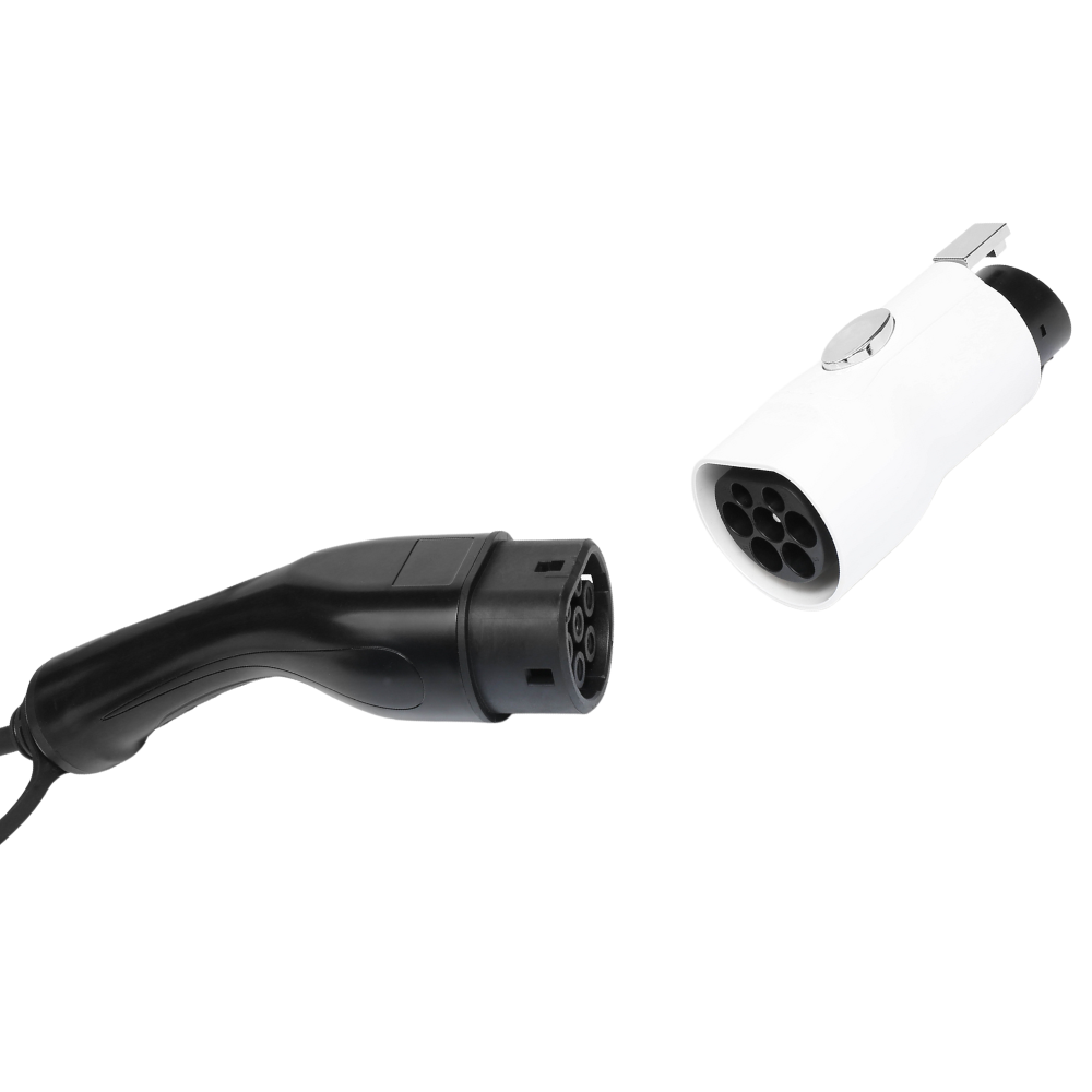 Adaptateur Type 2 (câble de recharge) vers Type 1 (voiture)