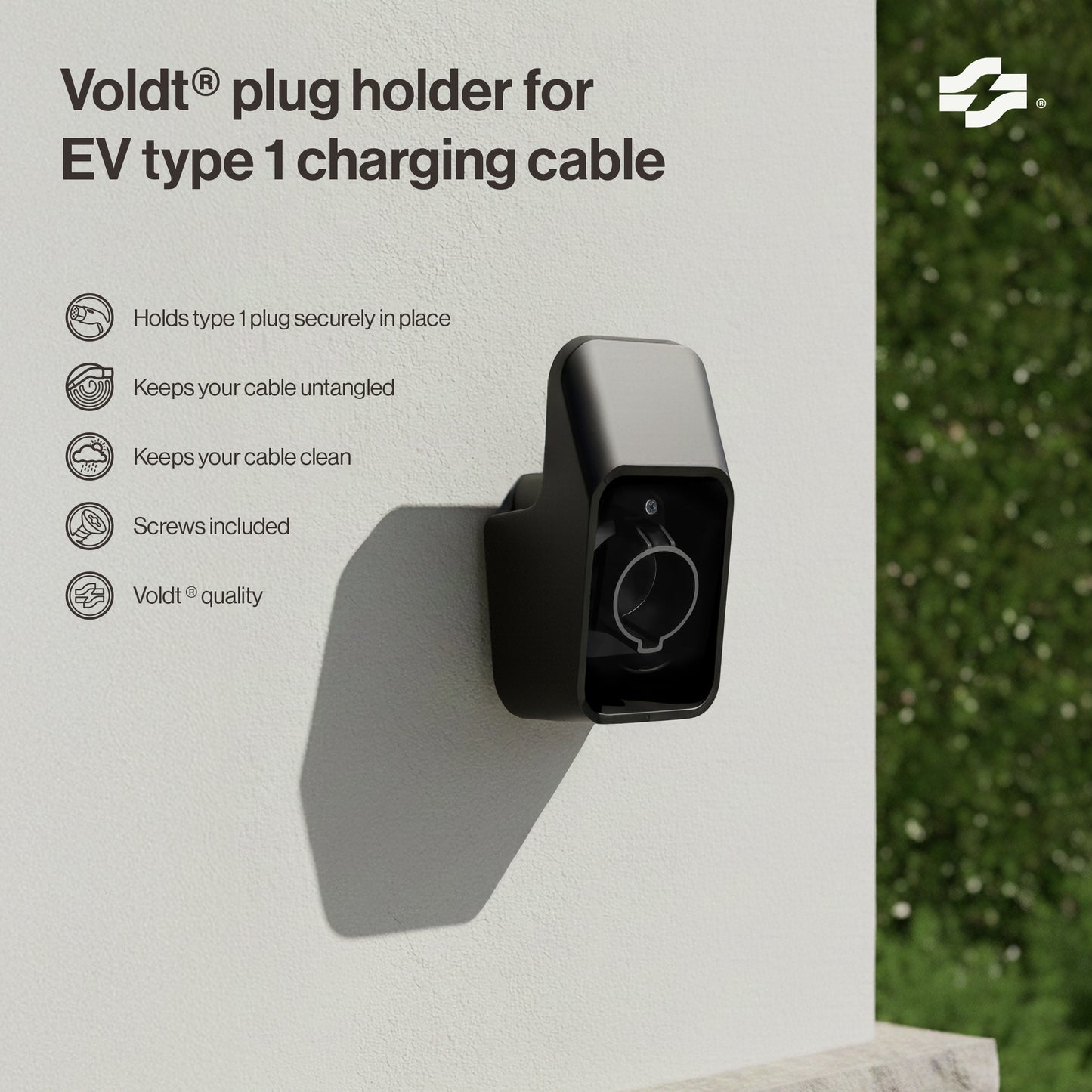 Support de prise pour câble de recharge EV Type 1