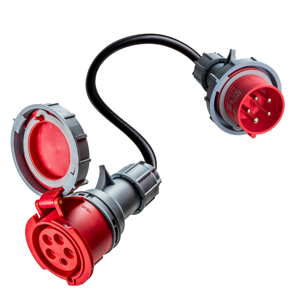 Adaptateur 32A CEE rouge vers 16A CEE rouge