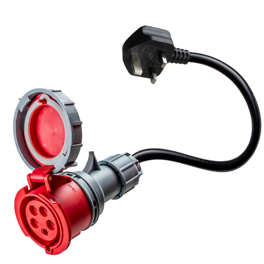 32A CEE à 5 pôles vers Type G adaptateur pour UK