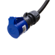 Câble adaptateur type 2 (côté station de charge) vers prise CEE bleue 32A à 3 pôles