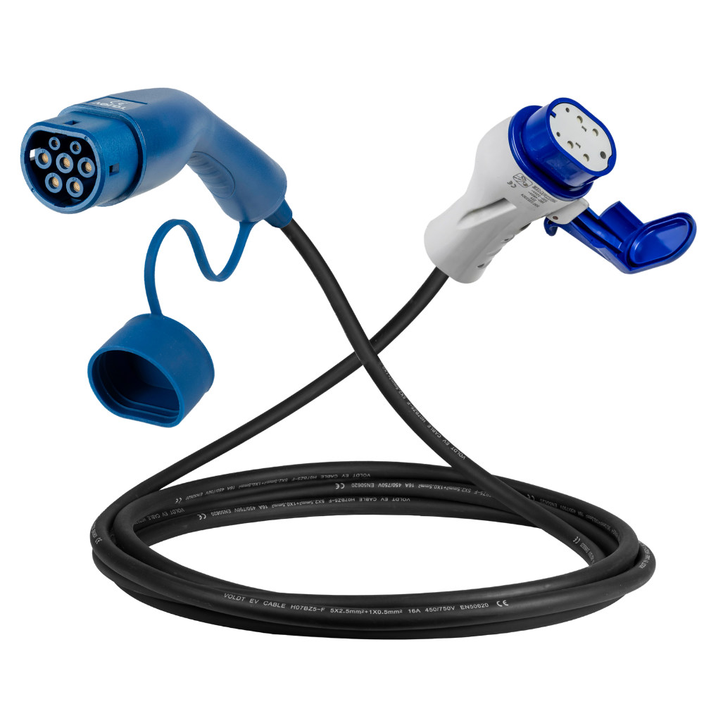 Câble de recharge Type 2 - Type 3 | mode 3 | 16A | 11kW