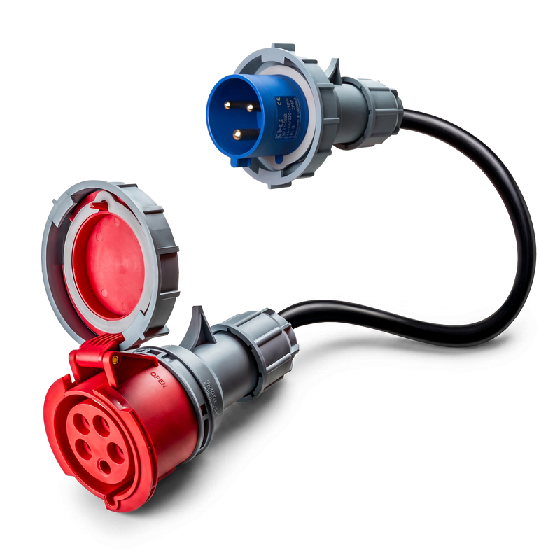 16A 5 pôles vers 32A 3 pôles adaptateur CEE