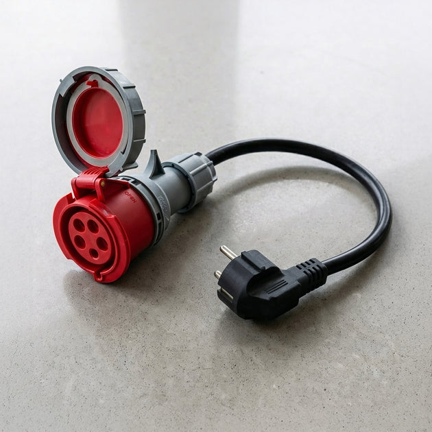 16A 5 pôles vers Schuko adaptateur CEE