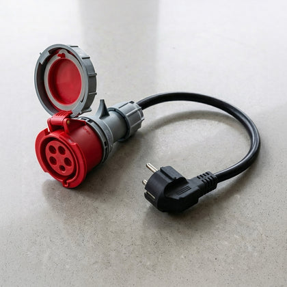 16A 5 pôles vers Schuko adaptateur CEE