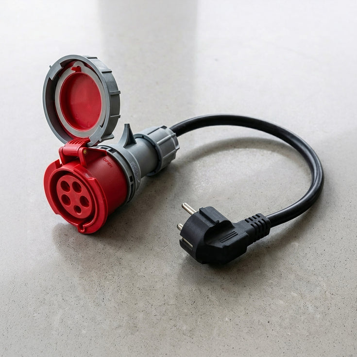 16A 5 pôles vers Schuko adaptateur CEE