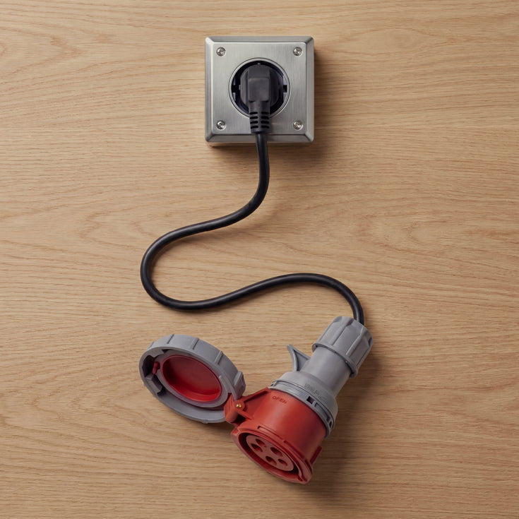 16A 5 pôles vers Schuko adaptateur CEE