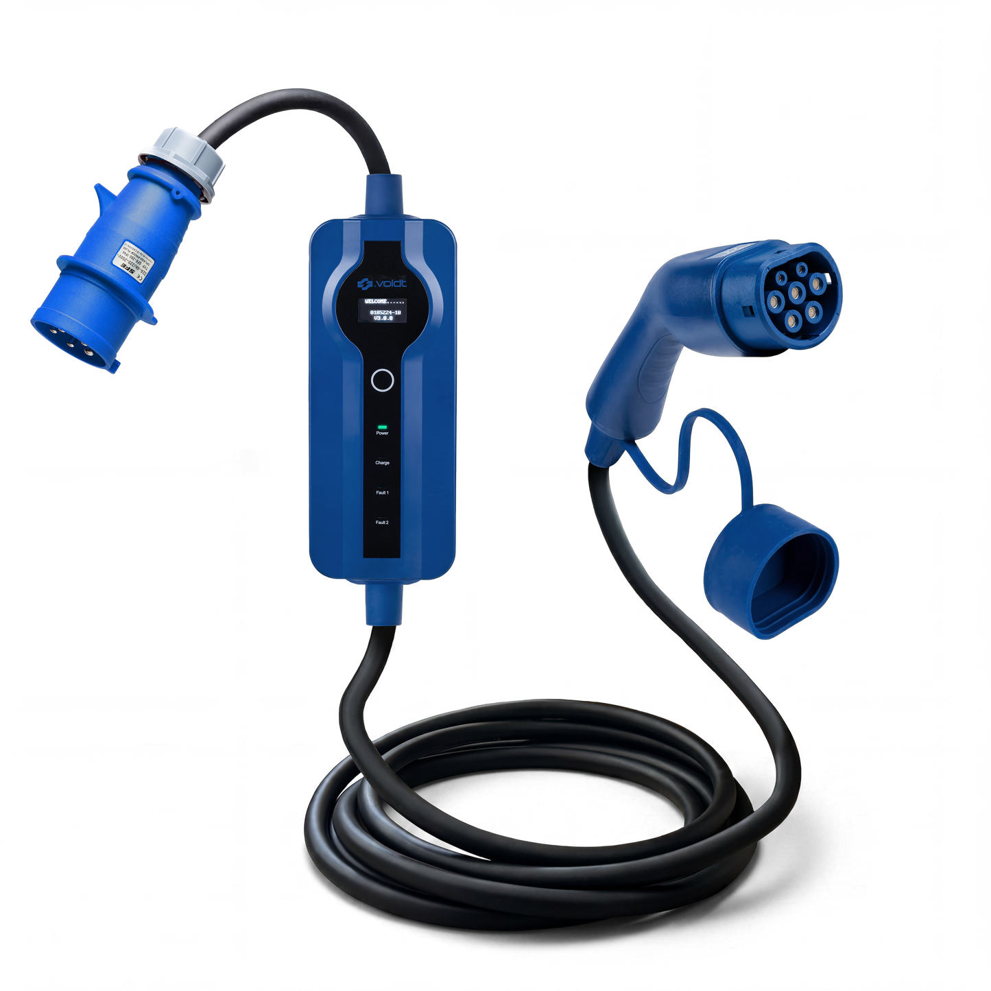 Voldt® Chargeur portable VE CEE | monophasé | 8A - 32A | 7.4kW +APP