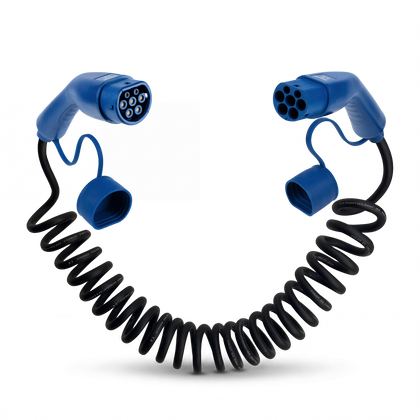 Type 2 | mode 3 | 16A | 11kW | câble de recharge spirale