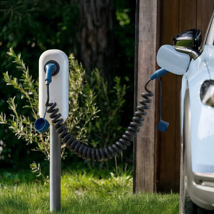 Type 2 | 1 phase | 32a | 7.4kW | câble de recharge spirale