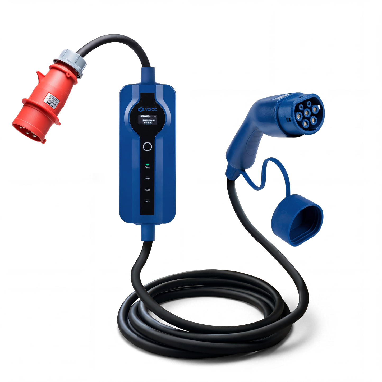 Voldt® Chargeur portable VE CEE | triphasé | 8A - 32A | 22kW +APP